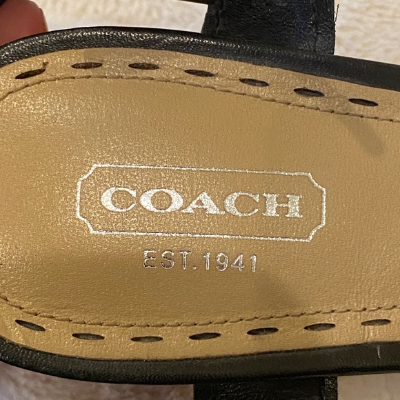 Coach Rapture Black Soft Leather Criss-Cross Strappy Slingback Heels Sz 9.5 EUC - Picture 8 of 9